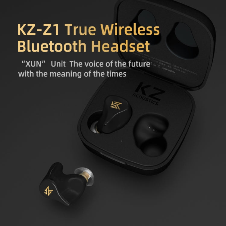 KZ Z1 1DD Dynamic True Wireless Bluetooth 5.0 Deportes Deportes Auriculares en la Oreja (Negro)