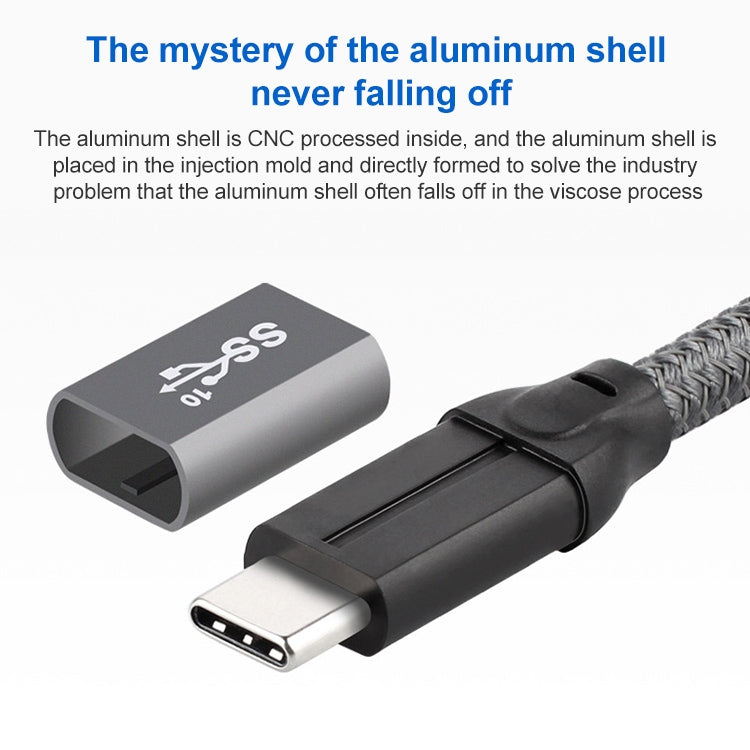 Câble de données pleine fonction USB-C / TYPE-C mâle 100 W vers USB-C / TYPE-C mâle avec marque E Longueur du câble : 2 m