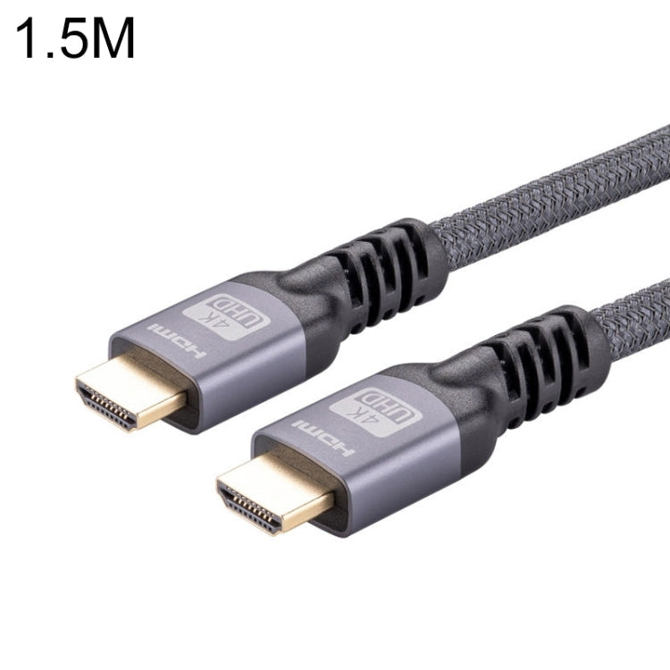 Câble adaptateur tressé HDMI 2.0 mâle vers HDMI 2.0 4K ultra-HD Longueur du câble : 1,5 m (gris)