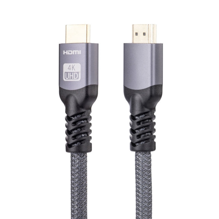 HDMI 2.0 Male to HDMI 2.0 4K Ultra-HD Braided Adapter Cable Cable Length: 12m (Grey)