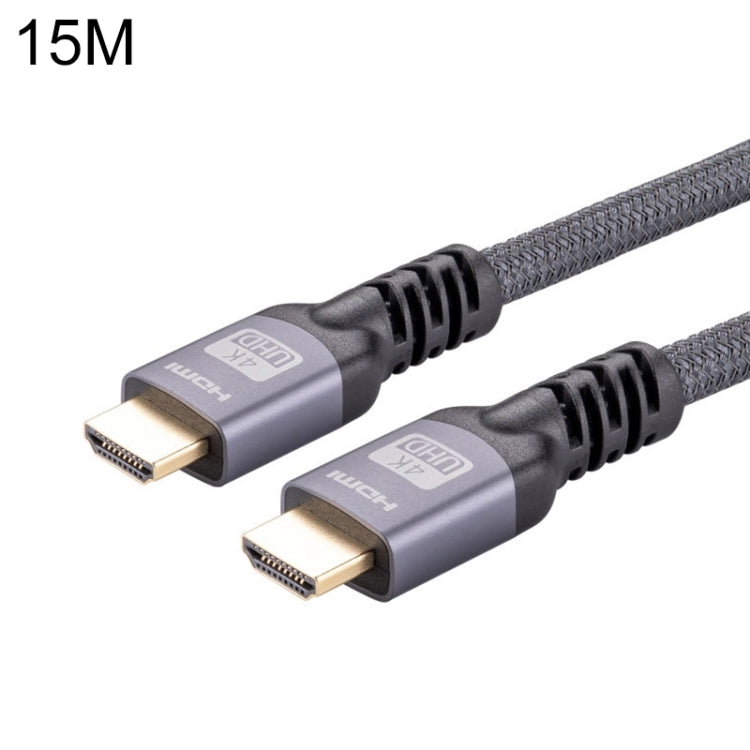 HDMI 2.0 Male a HDMI 2.0 Cable adaptador trenzado de 4K ultra-HD longitud del Cable: 15m (Gris)