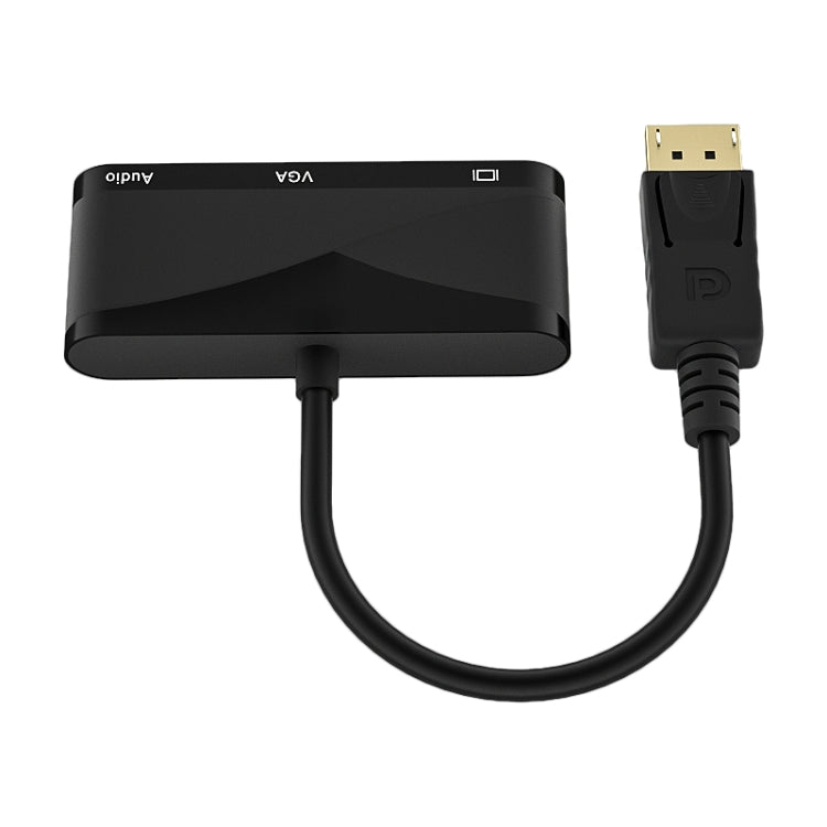 D45 3 en 1 HDMI a HDMI + VGA + 3.5 Cable conversor de Audio (Negro)