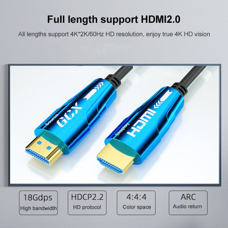 Câble optique actif HDMI 2.0 mâle vers HDMI 2.0 mâle 4K HD Longueur du câble : 1,8 m