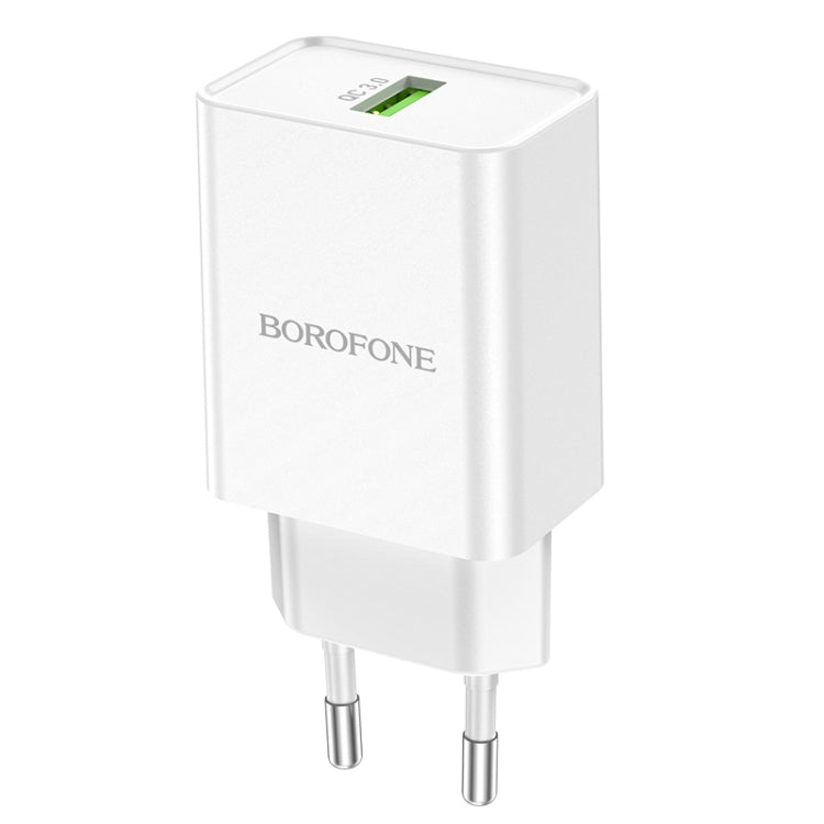 BOrofone BN5 Jingrui Port Unique QC3.0 Chargeur USB Prise UE (Blanc)