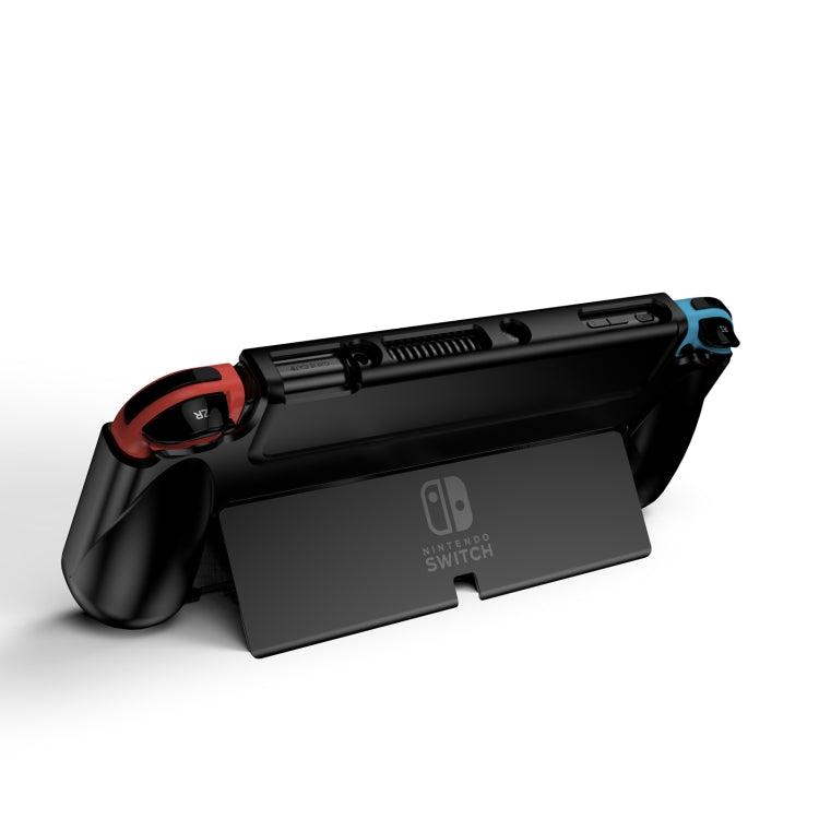 Housse de protection anti-dérapante et antichoc pour console de jeu en TPU pour Nintendo Switch Oled (noir)