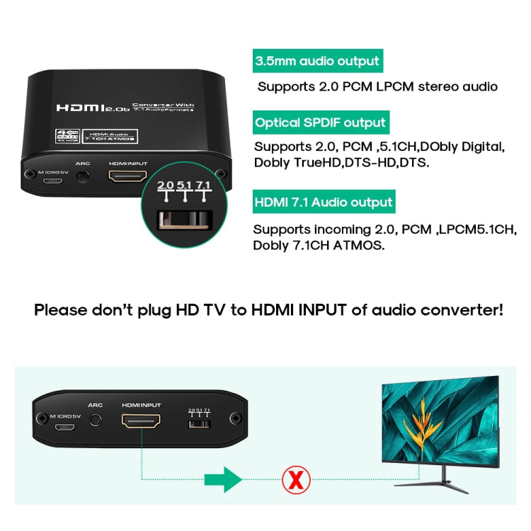 Convertisseur répartiteur audio HDMI NK-H38 4K