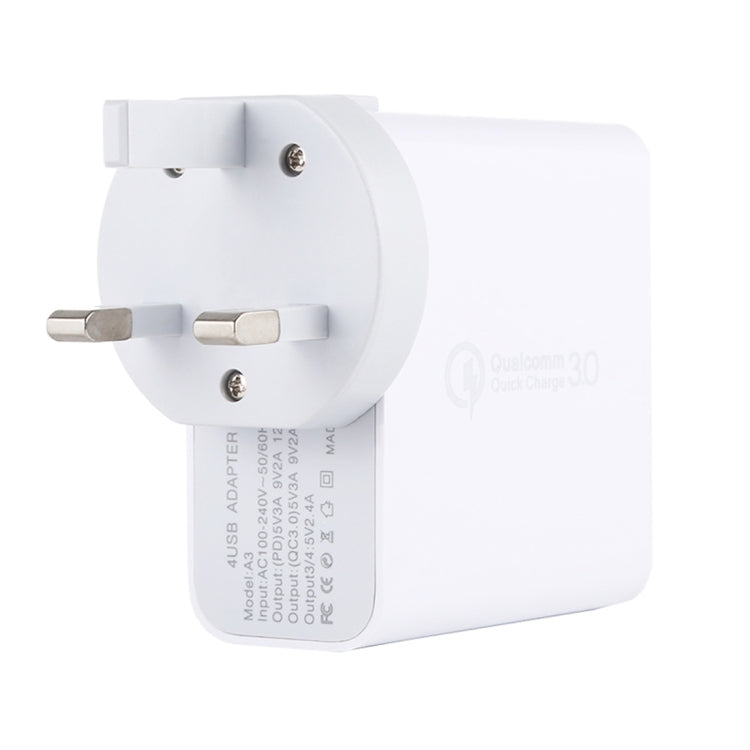 A3 PD 18W USB-C / Type-C + QC3.0 USB + Travel Charger with Dual USB interface