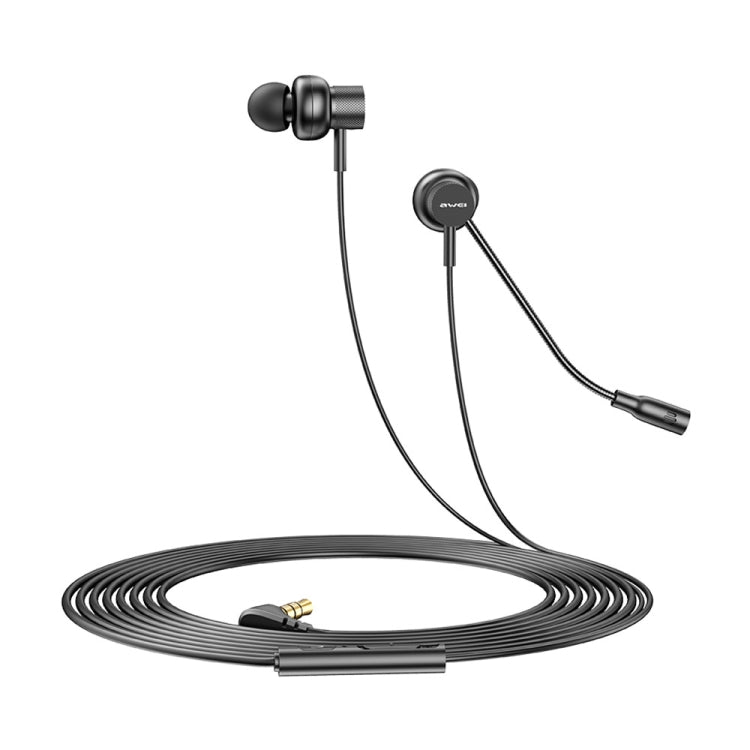 Awei ES-180i Auriculares con Cable E-Sports E-Ear con Micrófono (Negro)