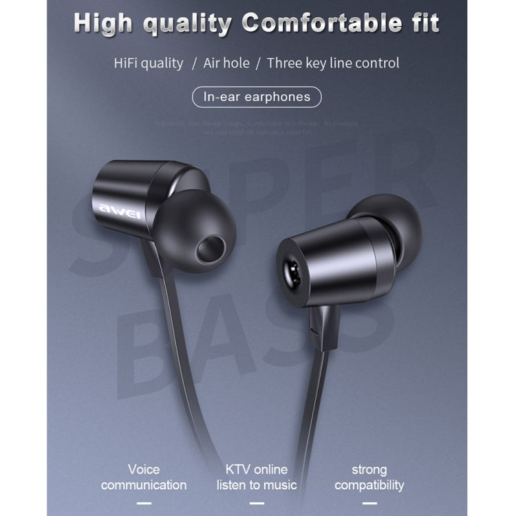 Awei L1 SERREO Surround with Wired In-Ear Headphones (Grey)