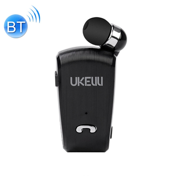 Ukelili UK-890 DSP Réduction du bruit Lavalier Pull Pull Cable Casque Bluetooth sans vibration (Noir)