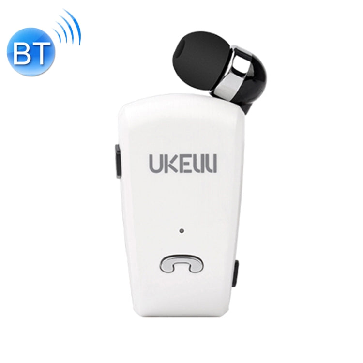 UKELILI UK-890 DSP Réduction du bruit Lavalier Pull Cable Aurel Bluetooth No Vibration (Blanc)