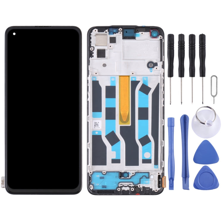 Original LCD Screen and Digitizer Full Assembly with Frame For Oppo Reno 5 4G / Reno 5K