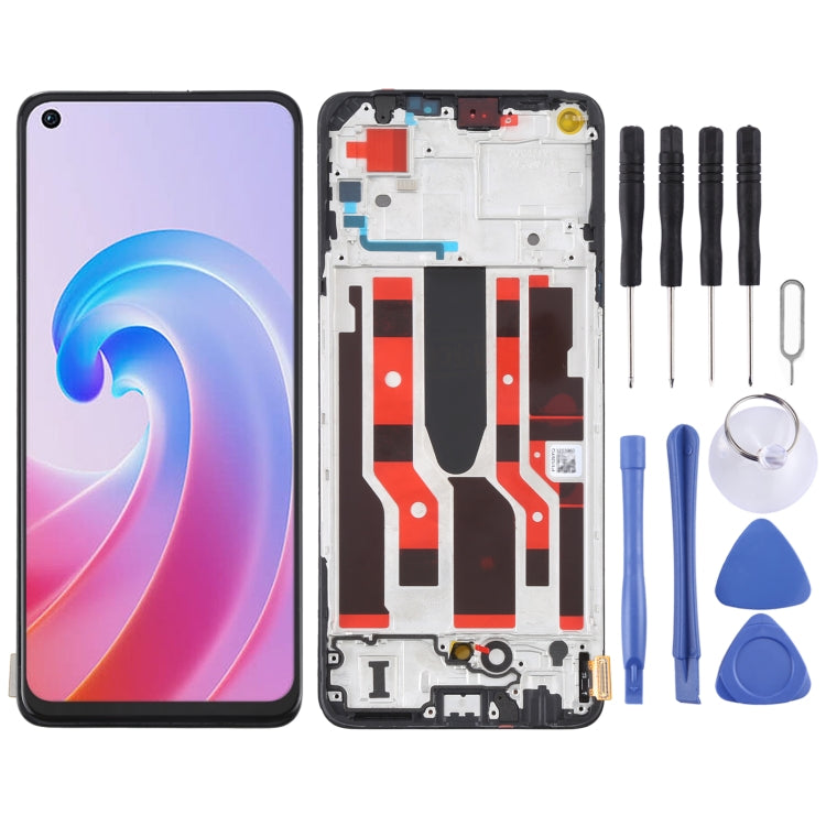 Original LCD Screen and Digitizer Full Assembly with Frame For Oppo A96 China