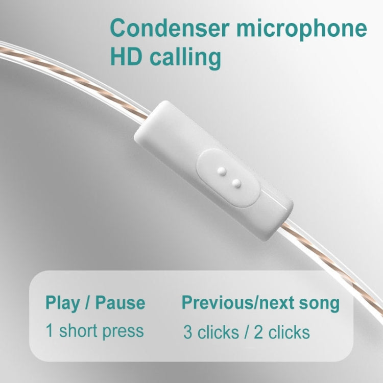 KZ-EDX PRO 1.25m Dynamic HiFi In-Ear Sports Music Headphones style: avec microphone (transparent)