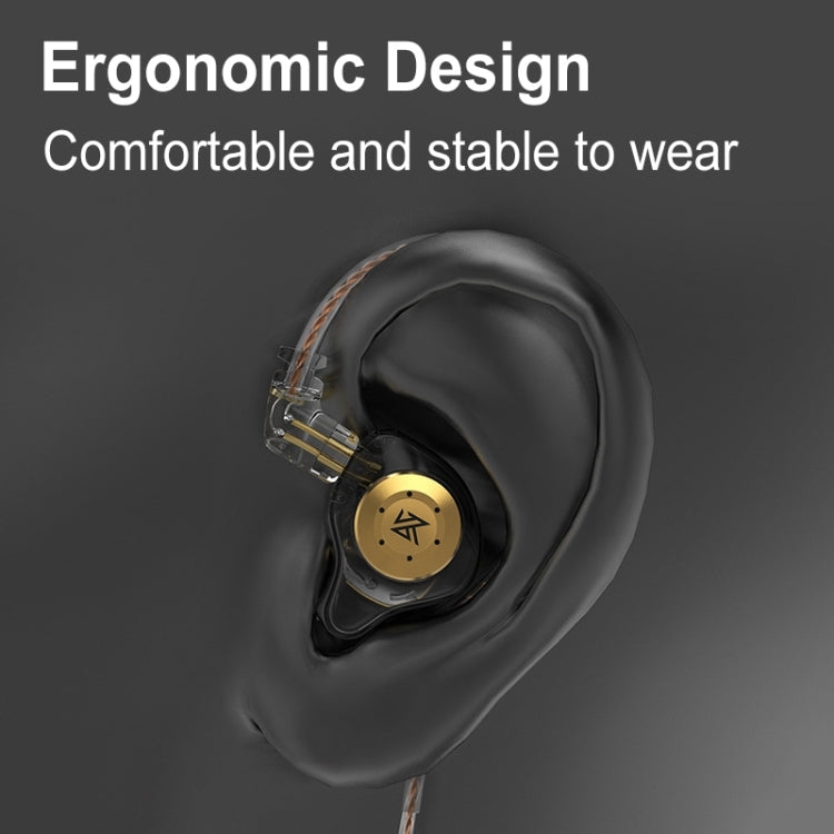 KZ-EDX PRO 1.25m Dynamic HiFi In-Ear Sports Music Headphones Style: Without Mic (Transparent Cyan)