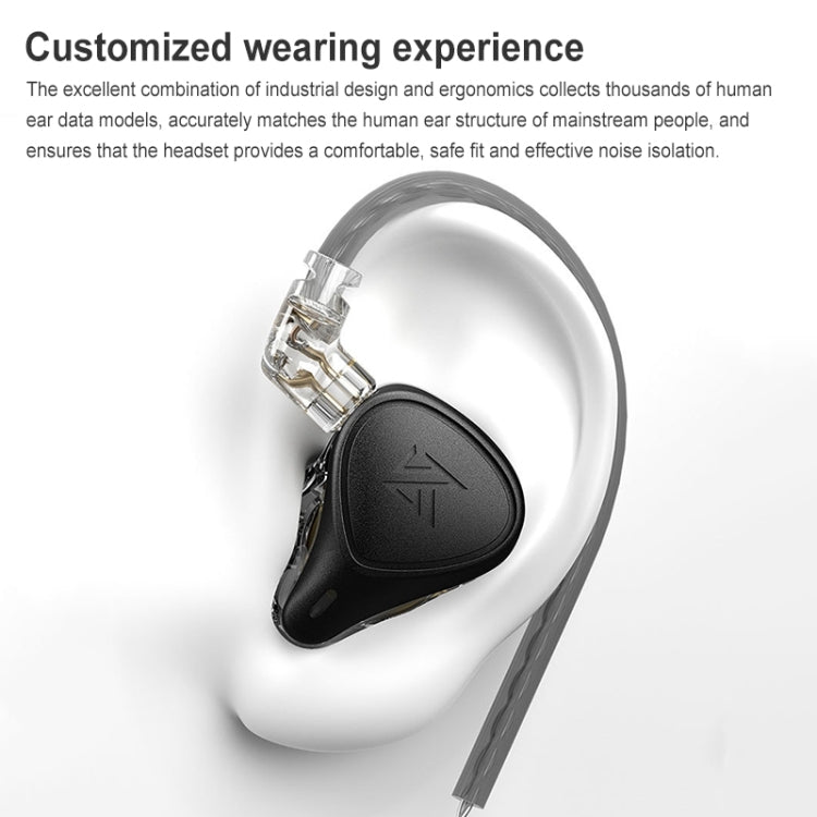 KZ-ZEX PRO 1.2m Electrostatic Coil Iron Hybrid In-Ear Headphones Style: With Microphone (Rose Gold)
