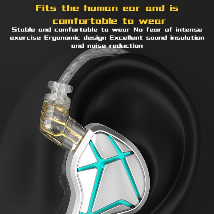 KZ-ESX 12MM Dynamic Subwoofer Sports HIFI In-Ear Headphones Longueur: 1,2 m (avec microphone)