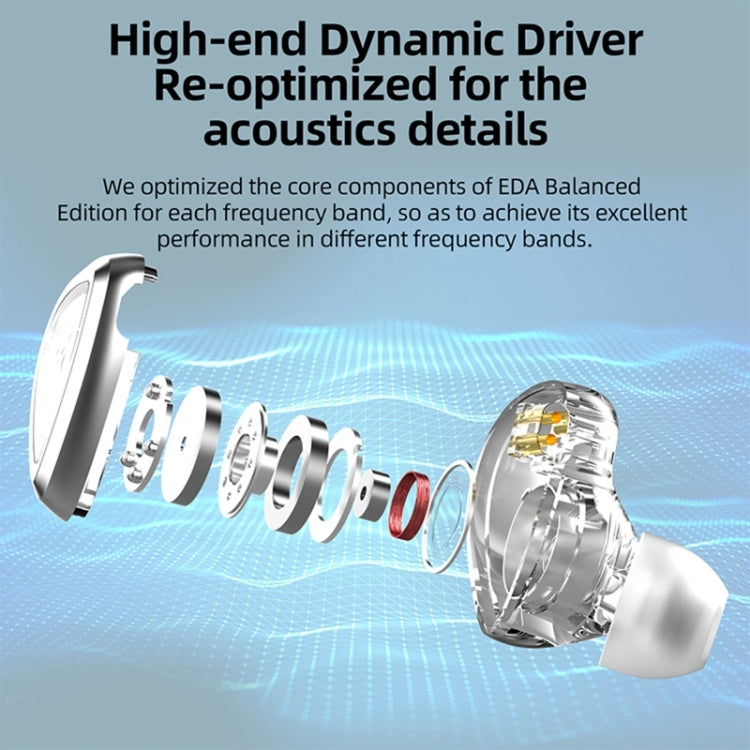 Longueur des écouteurs intra-auriculaires dynamiques magnétiques doubles équilibrés KZ-EDA : 1,2 m (sans microphone)
