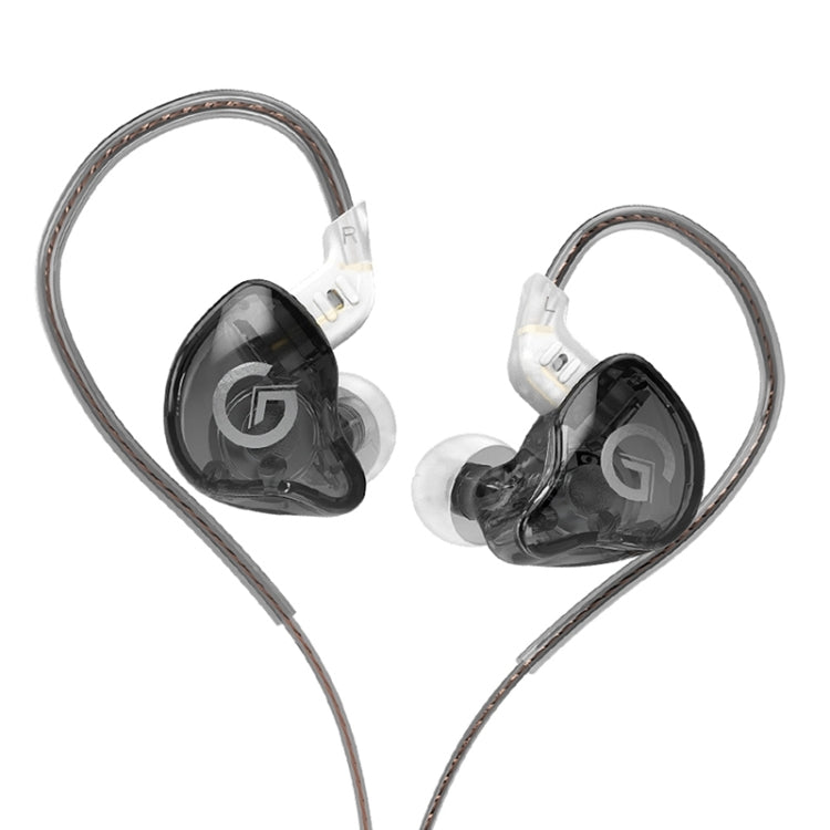 GK G1 1.2m Dynamic HIFI Subwoofer Auriculares intrauditivos Deportivos con cancelación de ruido estilo: sin Micrófono (Negro transparente)