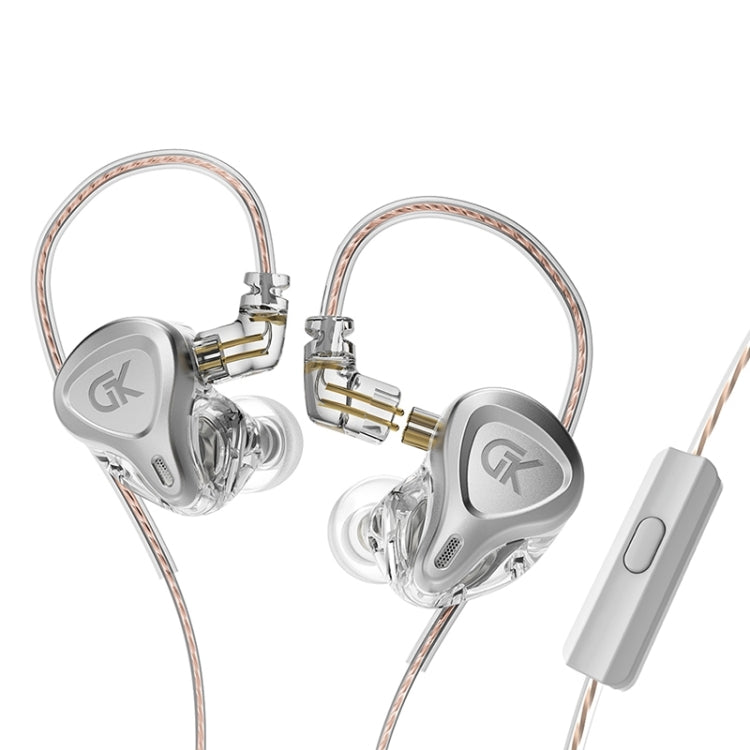 GK G5 Hi-Fi In-Ear Headphones with 1.25m Dynamic Subwoofer Style: with Microphone (Silver)