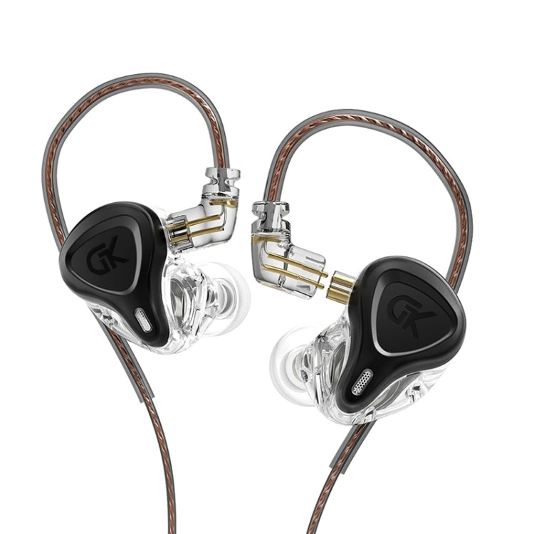 GK G5 1.25m Dynamic Subwoofer HiFi In-Ear Headphones Style: Without Mic (Black)