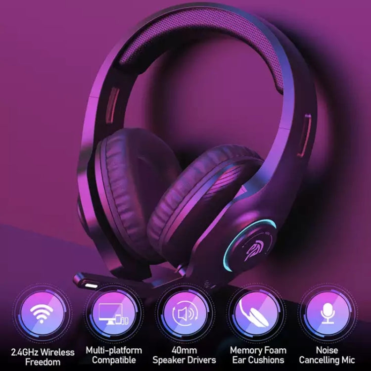 EasySMX VIP002W 2.4G Auriculares Stereo Inalámbricos para juegos con cancelación de ruido (Negro)