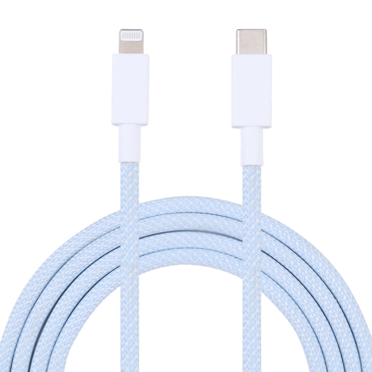 Chargeur double port USB PD 33W USB-C / Type-C + QC 3.0 avec 1m 27W USB-C / Type-C à 8 broches Spécification du câble de données PD: prise US (blanc + bleu)