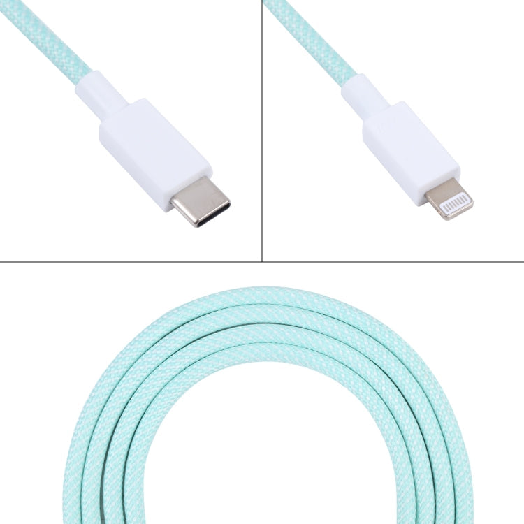 PD 33W USB-C / Type-C+QC 3.0 Dual USB Port Charger with 1m 27W USB-C / Type-C to 8-Pin PD Data Cable Specification: US Plug (White + Green)
