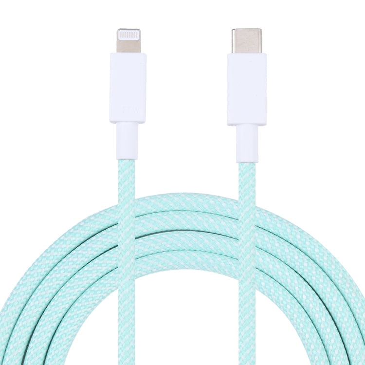 PD 33W USB-C / Type-C+QC 3.0 Dual USB Port Charger with 1m 27W USB-C / Type-C to 8-Pin PD Data Cable Specification: EU Plug (White + Green)