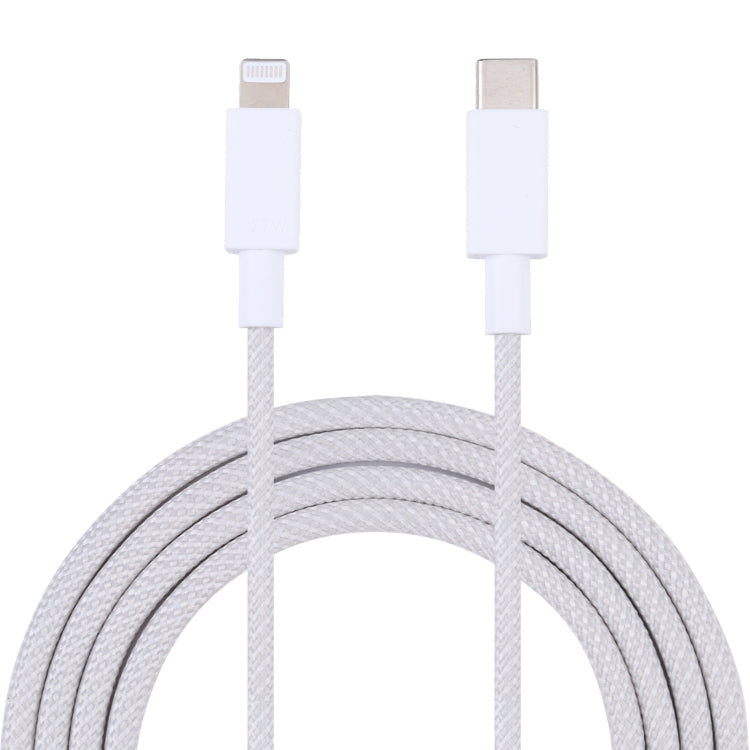 PD 33W USB-C / Type-C+QC 3.0 Dual USB Port Charger with 1m 27W USB-C / Type-C to 8-Pin PD Data Cable Specification: UK Plug (White + Grey)
