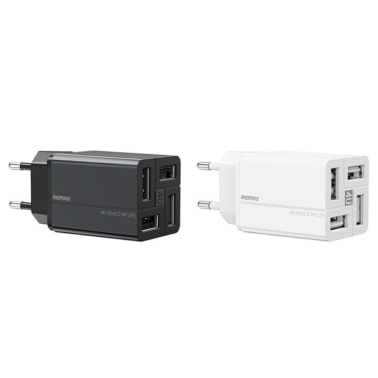 Spécification du chargeur rapide USB Remax RP-U43 3,4 A 4 ports : prise UE (noire)