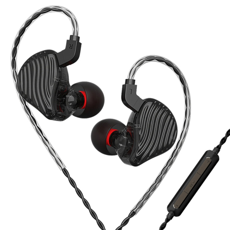 CVJ-CSE Ring Iron Hybrid Music Running Sports Auriculares intrauditivos con Cable estilo: con Micrófono (Negro)