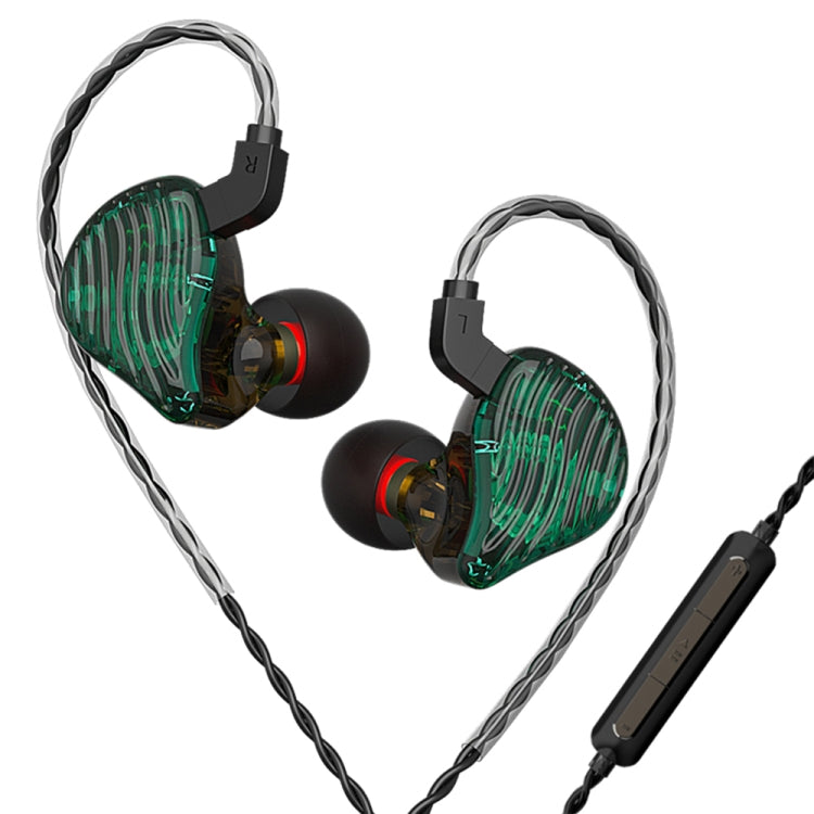 CVJ-CSE Ring Iron Hybrid Music Running Sports Auriculares intrauditivos con Cable estilo: con Micrófono (verde)