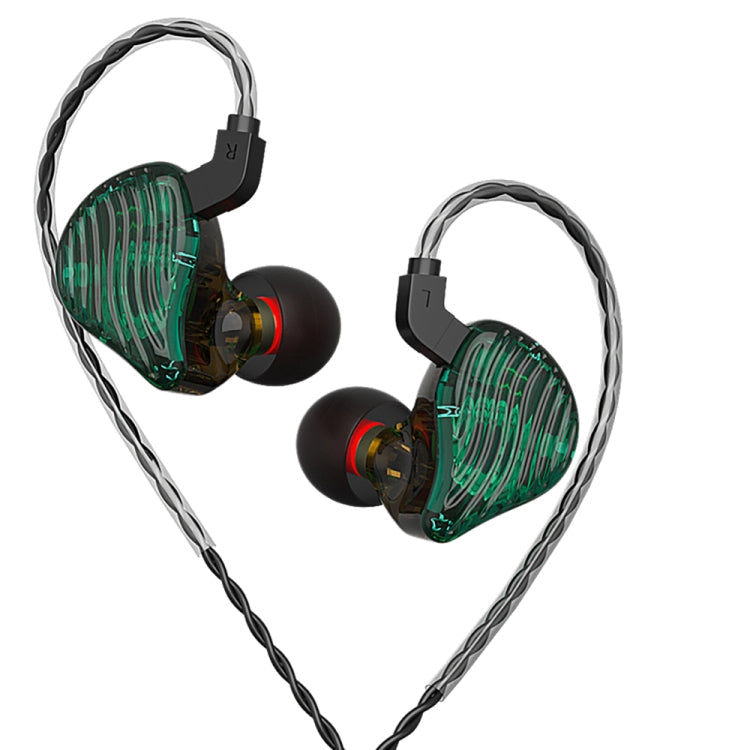 CVJ-CSE Ring Iron Hybrid Music Running Sports Auriculares intrauditivos con Cable estilo: sin Micrófono (verde)