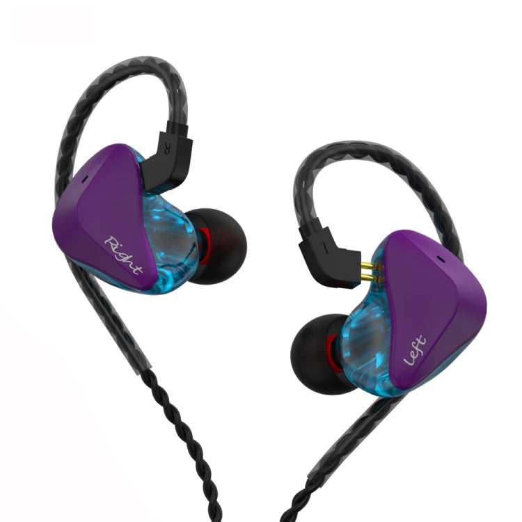 CVJ-CSK In-Ear Dynamic Music Running Sports Headphones Style filaire : 3,5 mm sans micro (violet bleu)