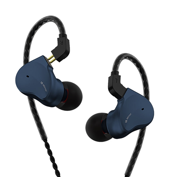 CVJ Mirror Hybrid Technology HiFi Music Wired Headphones Without Mic (Blue)