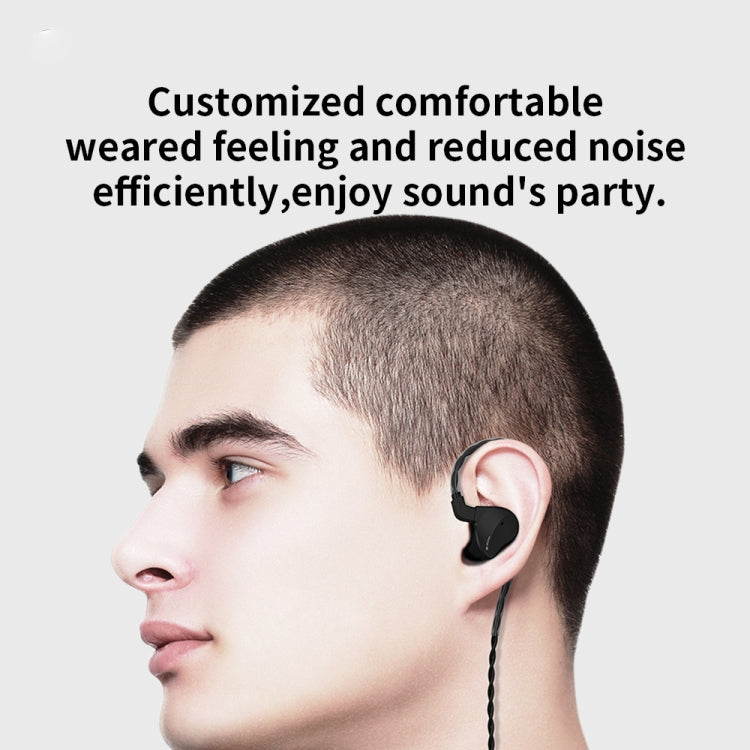 CVJ Mirror Hybrid Technology HiFi Music Wired Earphone with Microphone (Black)