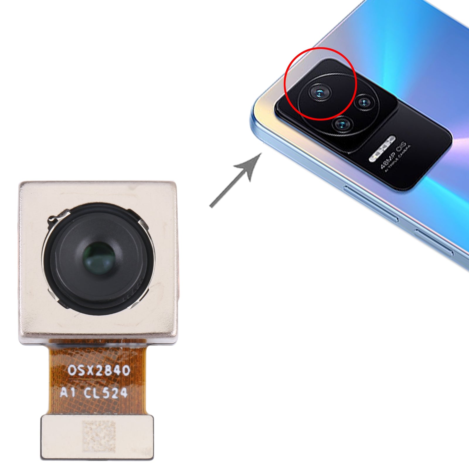 Caméra Arrière Principale Flex Xiaomi Redmi K40s