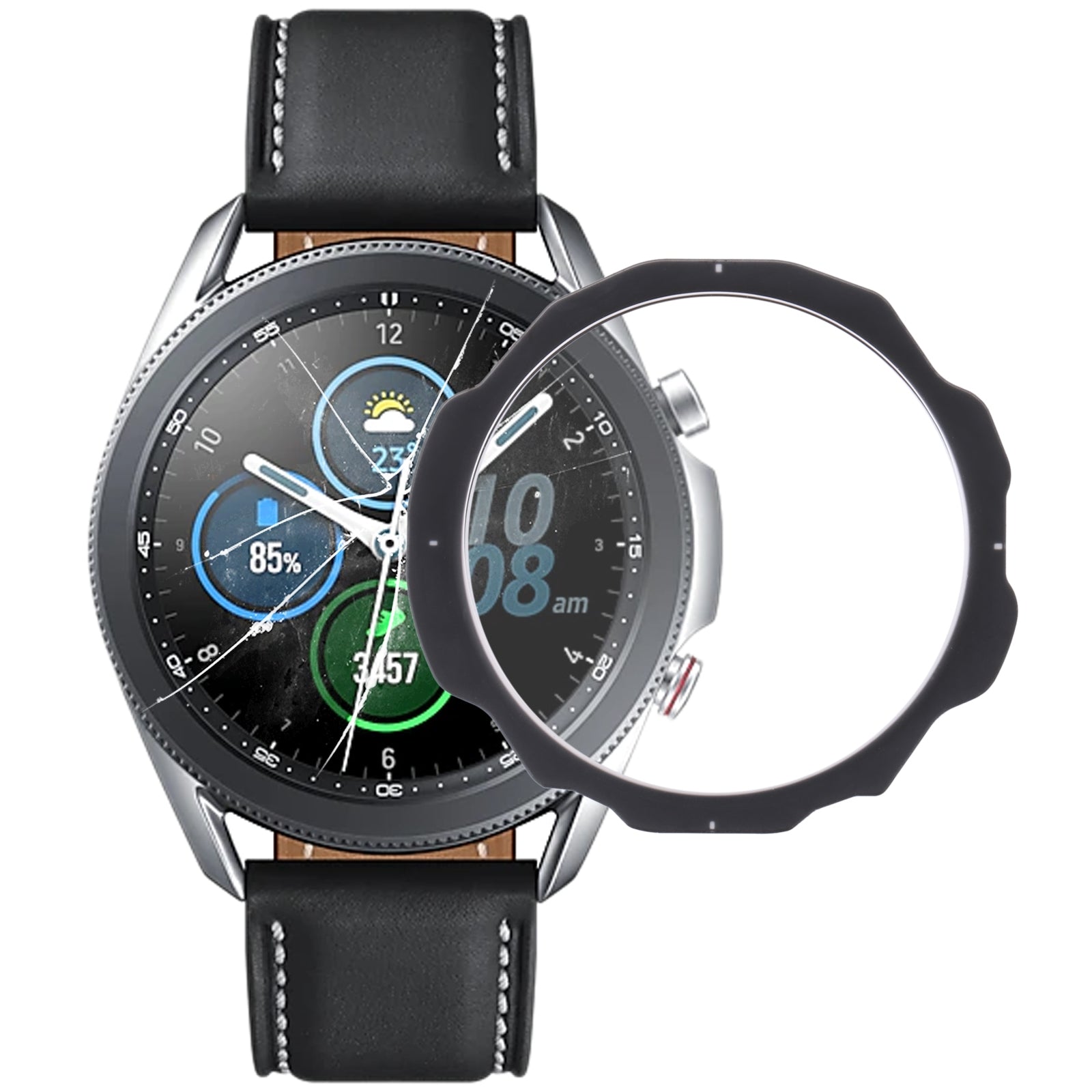 Ecran Vitre Extérieur Samsung Galaxy Watch 3 41mm R850 / R855 Noir