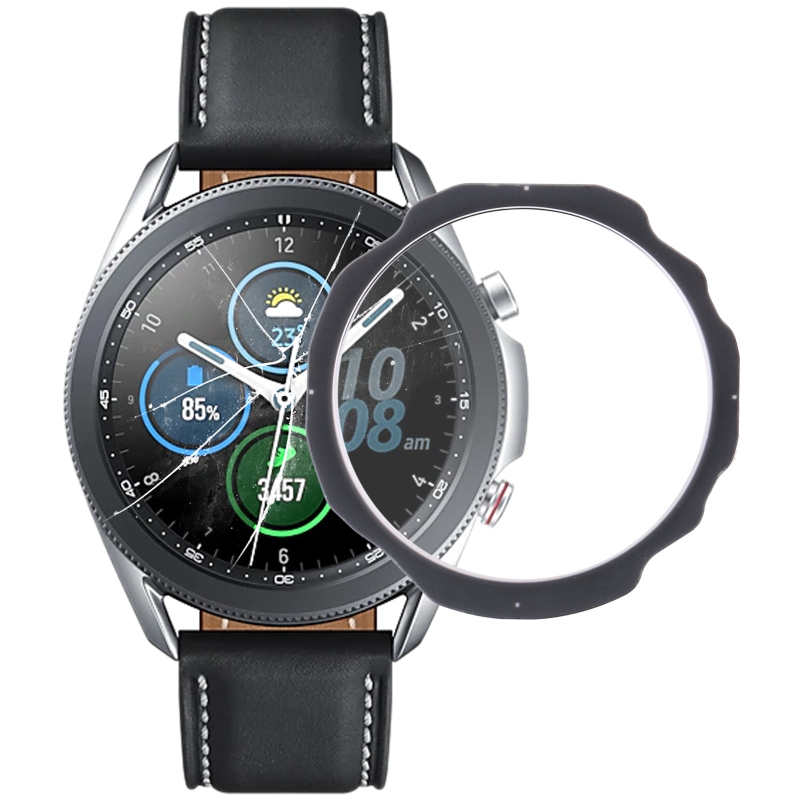 Ecran Vitre Extérieur Samsung Galaxy Watch 3 45mm R840 / R845 Noir