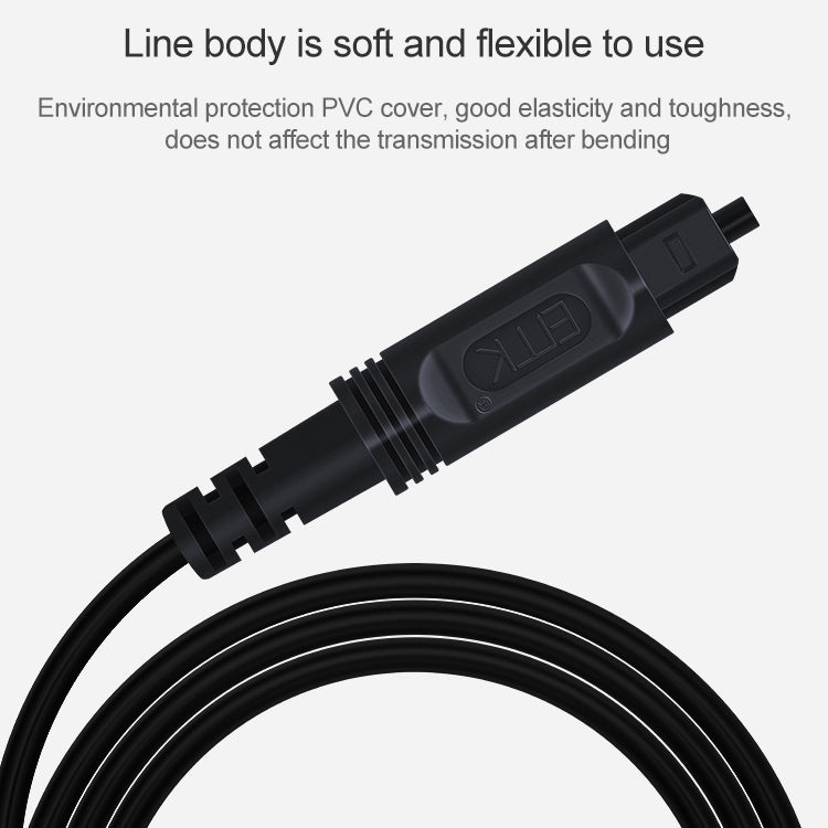 2m EMK OD2.2 mm Cable de fibra Óptica de Audio Digital Cable de equilibrio de Altavoz de Plástico (Blanco)