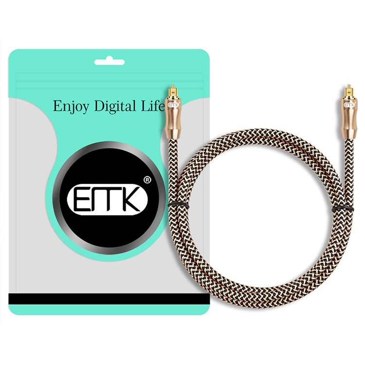 Cable de conexión de fibra Óptica de Audio Digital dorado de 1.5 m EMK OD6.0 mm TV