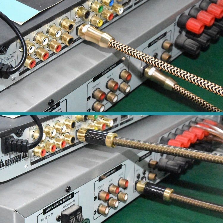 Cable de conexión de fibra Óptica de Audio Digital de TV chapado en Oro de 5 m EMK OD6.0 mm