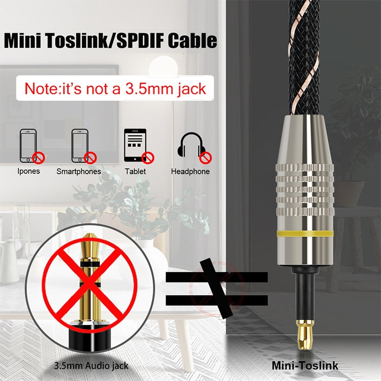 2m Mini 3.5mm Plug Digital Optical O Cable Spdif Fibra óptica