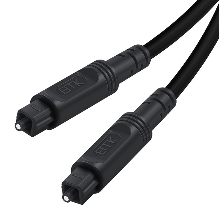 Cable de conexión de fibra Óptica de Altavoz de Audio Digital de Puerto cuadrado a Puerto cuadrado de 30 m EMK OD4.0 mm (Negro)