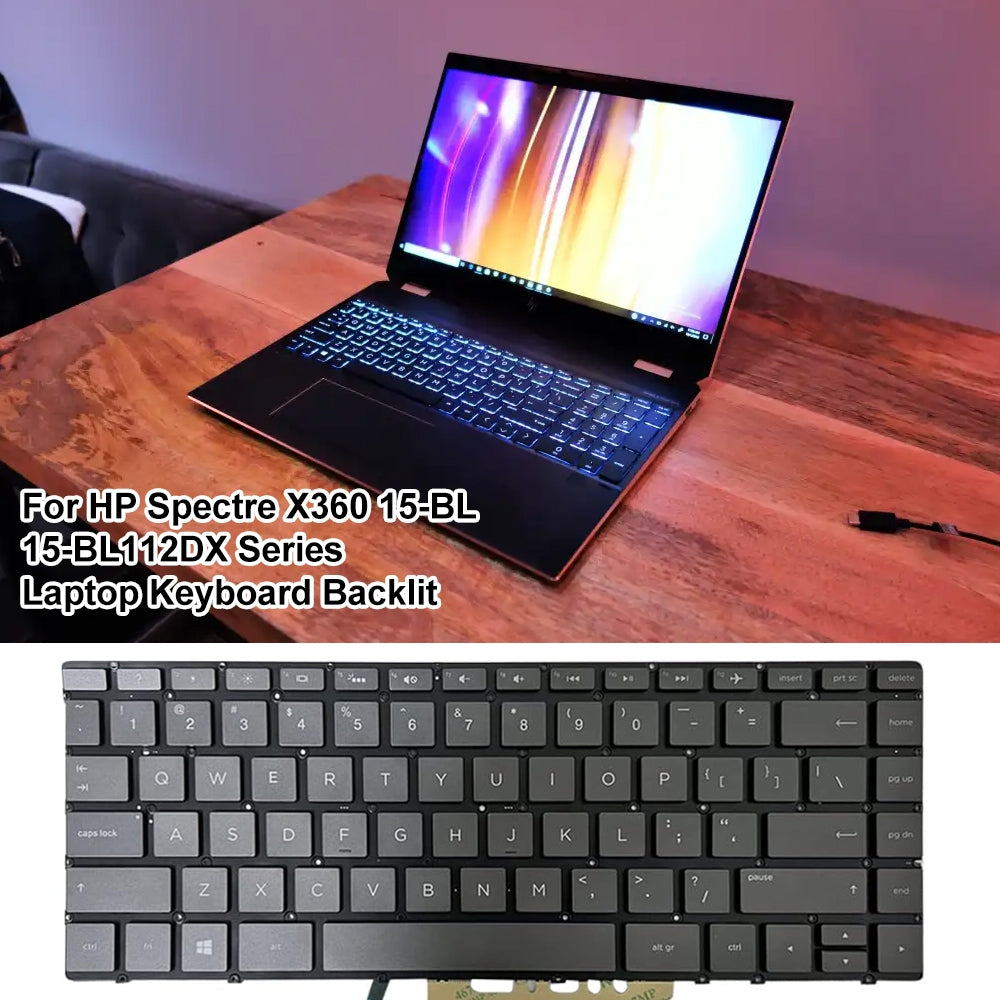 Full Keyboard with Backlight US Version HP Specter X360 15-BL