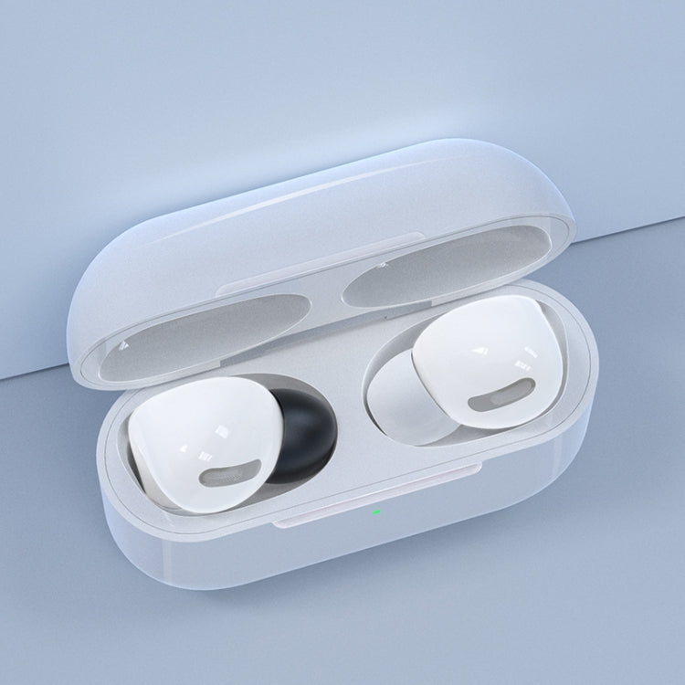 12 écouteurs sans fil remplaçables en silicone + embouts en mousse à mémoire de forme pour AirPods Pro avec boîte de rangement (blanc + gris)