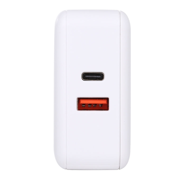 PD65W-A6 PD 65W Chargeur rapide USB multifonction portable à 90 degrés avec prise US à broche pliable (Blanc)