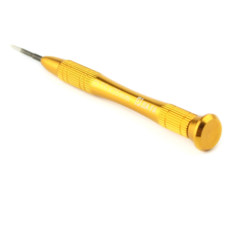 Herramienta de Reparación Profesional Herramienta abierta Destornillador de punta hexagonal T6 de 25 mm (dorado)