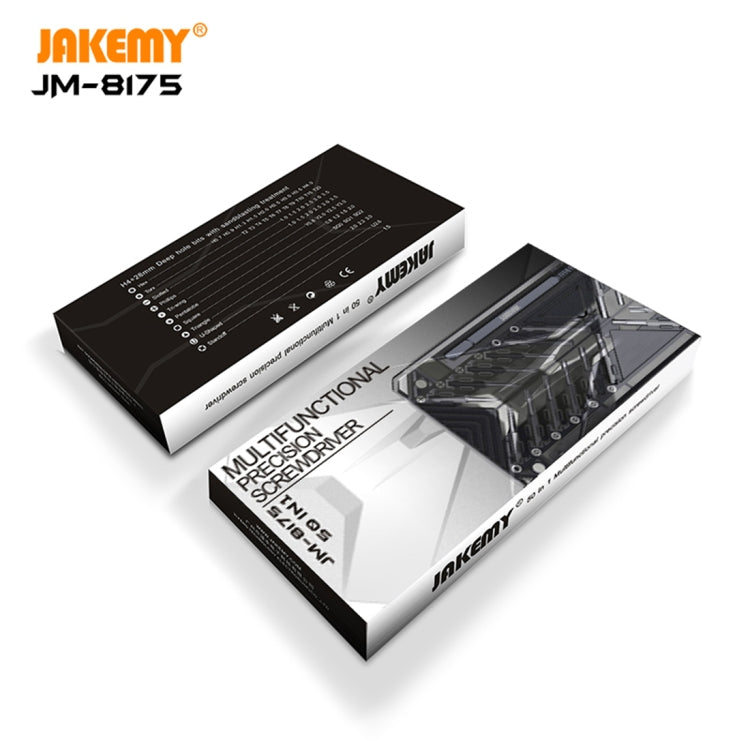 JAKEMY JM-8175 50 en 1 Caja Exterior de Doble cara Juego de Herramientas de Destornillador multifuncional y de Precisión